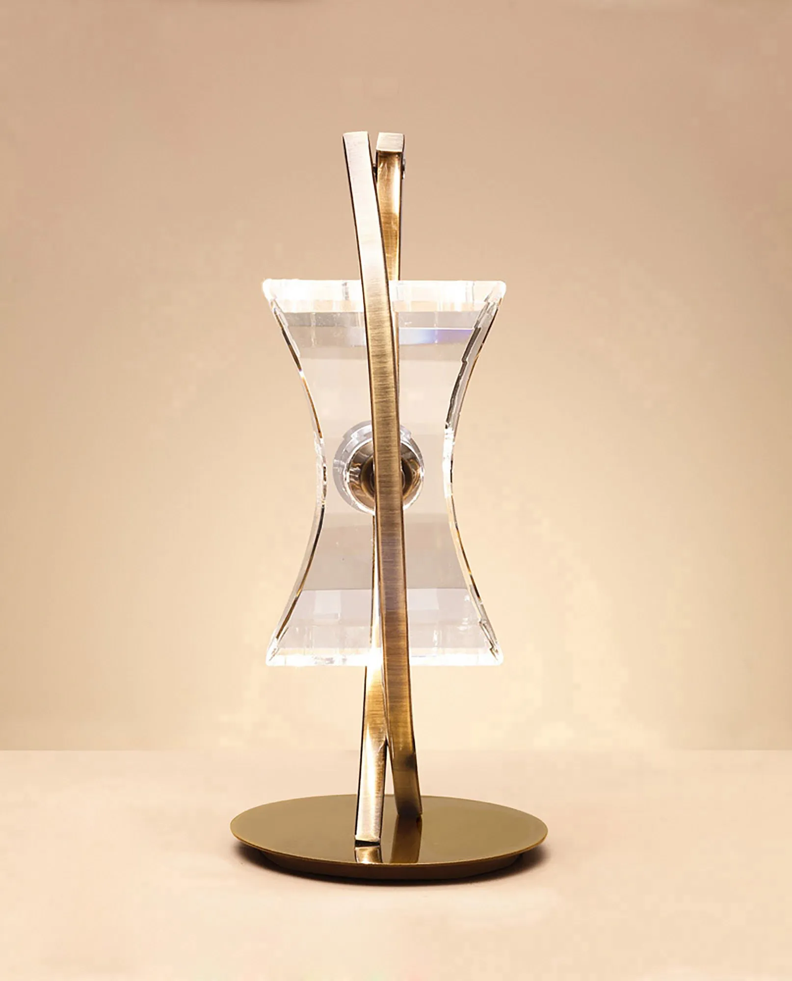 Kromo Antique Brass Table Lamps Mantra Armed Table Lamps